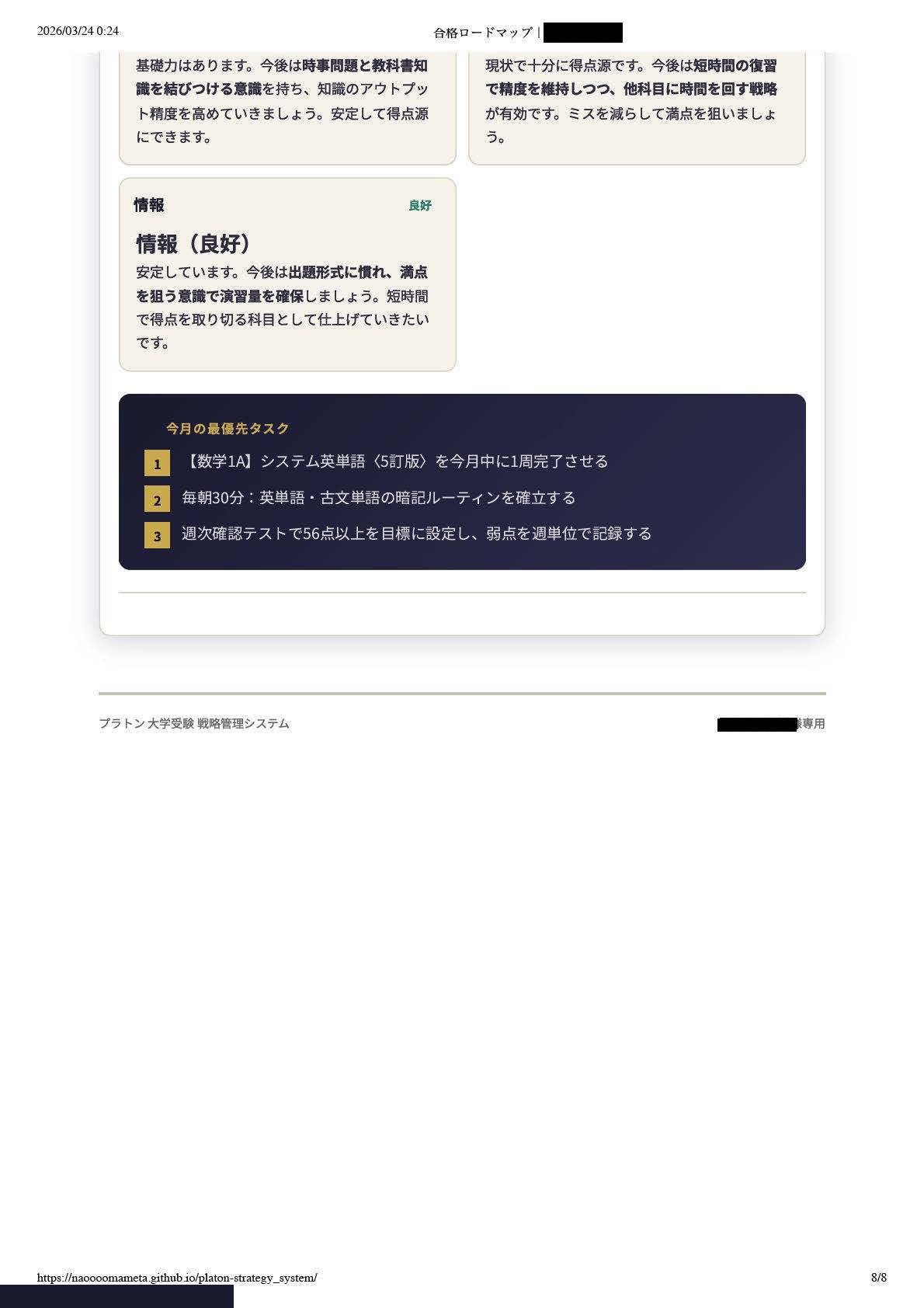 今月の最優先タスク